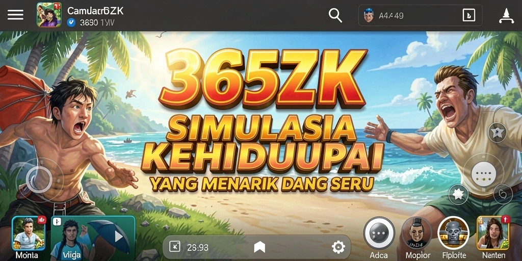 Tampilan gameplay 365ZK yang menampilkan interaksi karakter dalam simulasi.