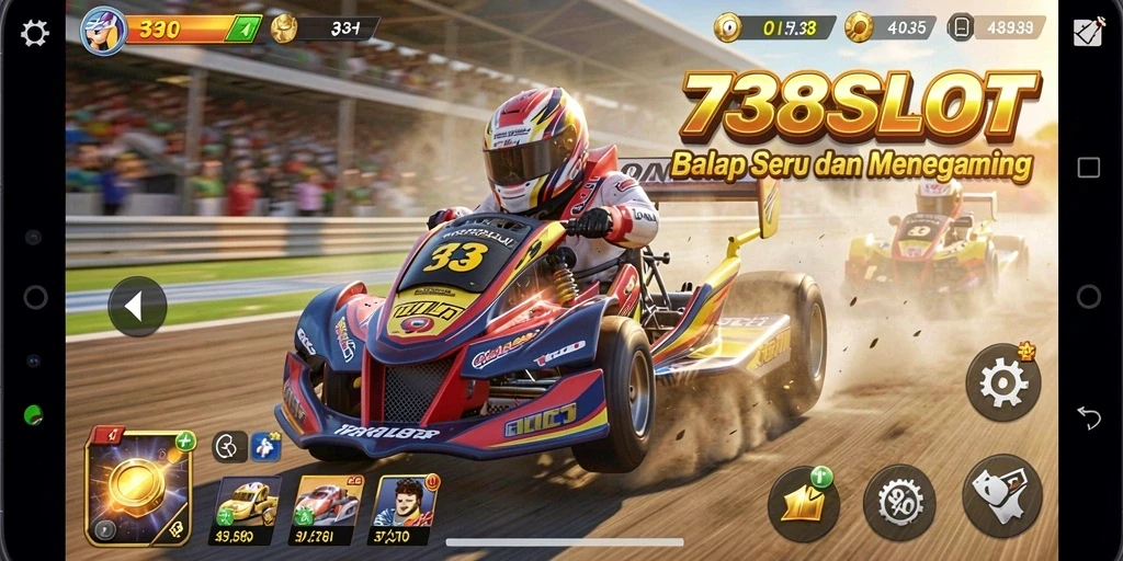Screenshot seru dari gameplay Racing di 738SLOT.