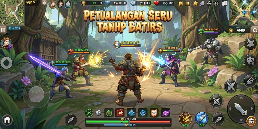 Tampilan gameplay 99RP yang penuh petualangan dan aksi menarik.