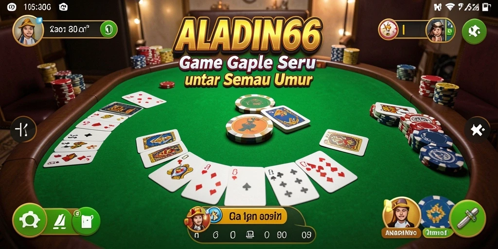 Tampilan seru gameplay Gaple di ALADIN66.