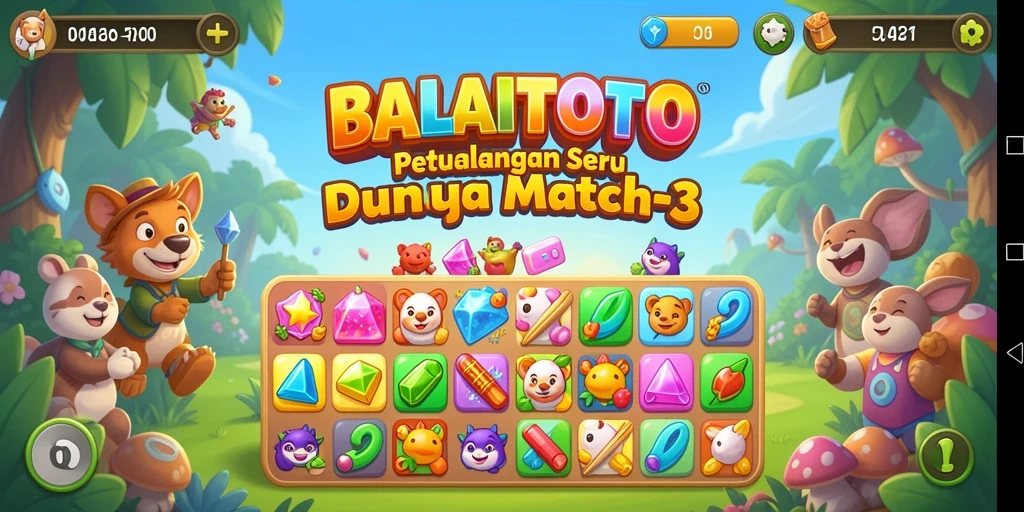 Tampilan gameplay BALAITOTO yang penuh warna dan menarik.