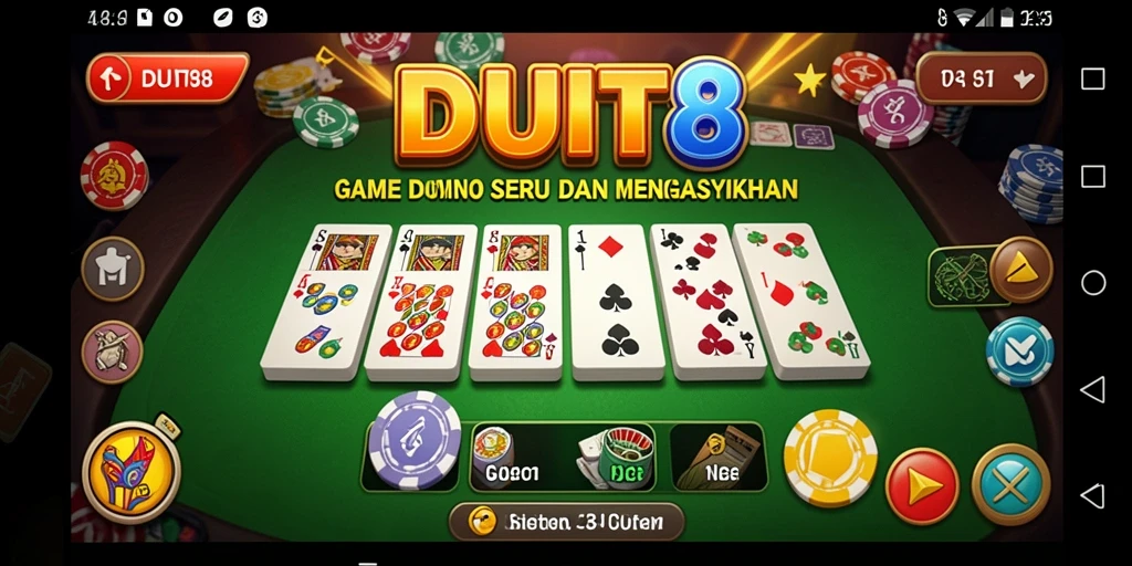 Tampilan gameplay seru di DUIT8 dengan teman-teman.