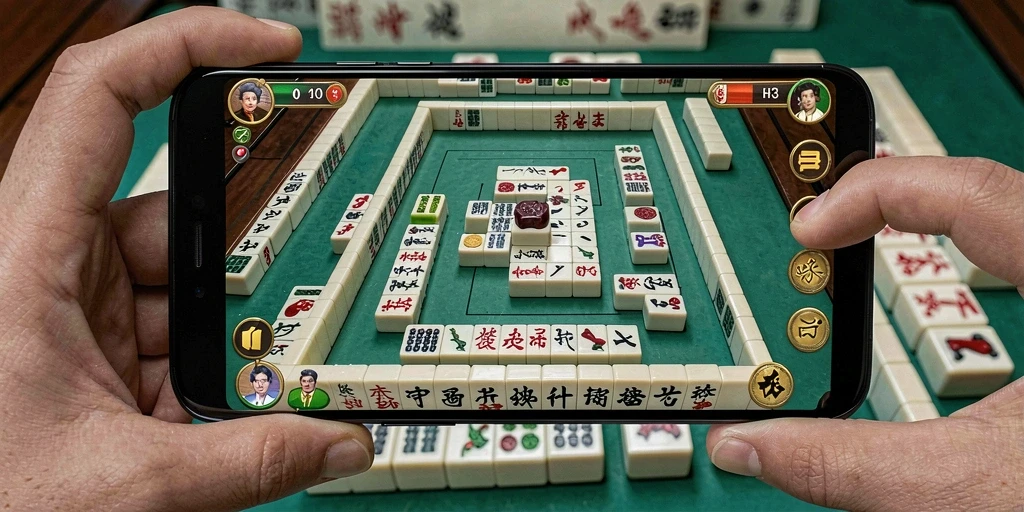 Tampilan gameplay H03 yang menarik dengan ubin Mahjong.