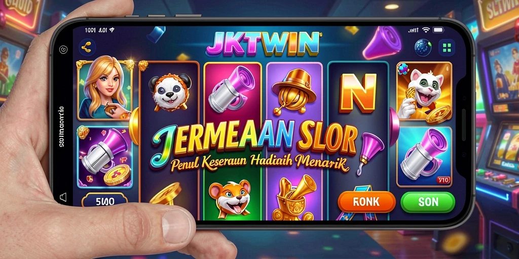 Tampilan menarik dari gameplay JKTWIN dengan mesin slot penuh warna.