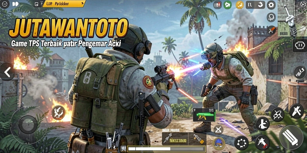 Menampilkan gameplay seru dari JUTAWANTOTO dengan aksi TPS.