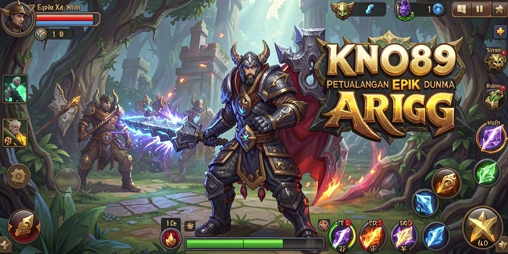 Tampilan menarik dari gameplay ARPG KNO89 dengan pertarungan seru.