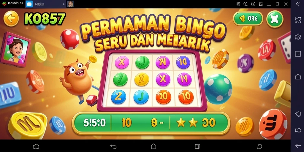 Screenshot KO857 menampilkan aksi seru dalam permainan Bingo.