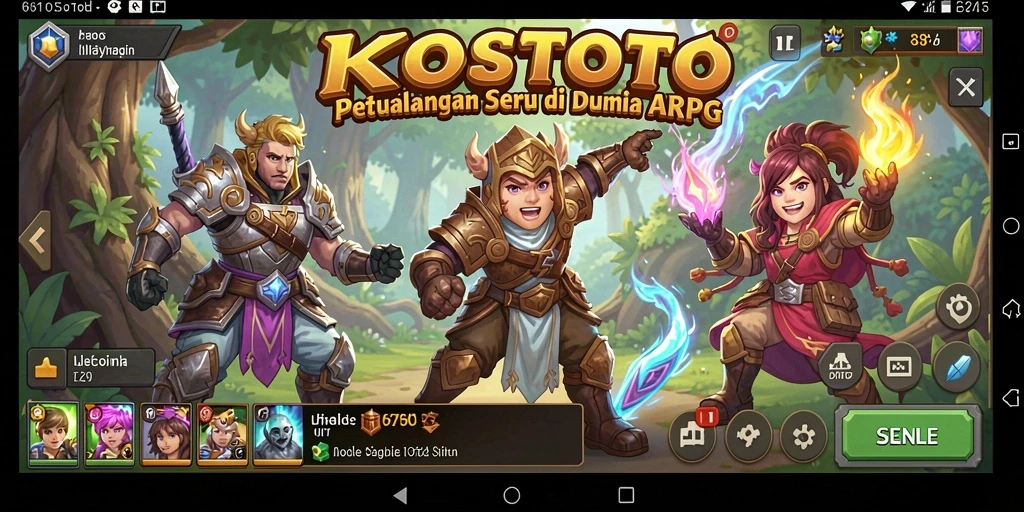 Tampilan gameplay KOSTOTO yang mendebarkan dalam petualangan ARPG.