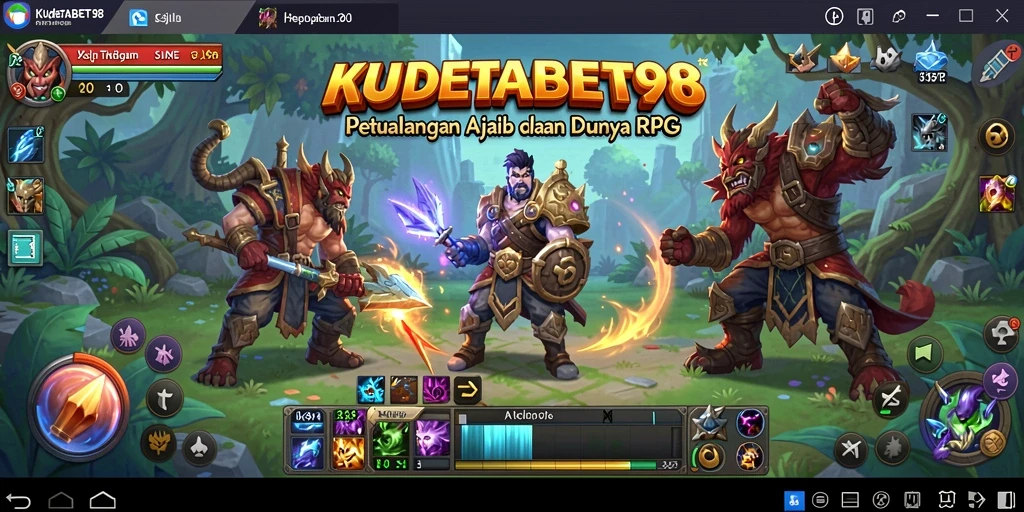 Menampilkan aksi seru dalam permainan RPG KUDETABET98.
