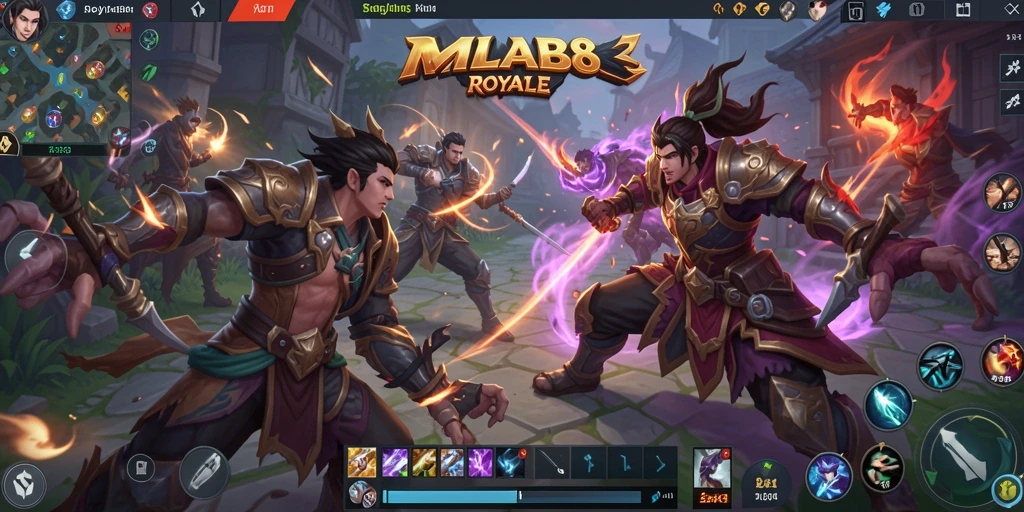 Gameplay seru MLBB8 menampilkan pertempuran strategis di arena terbuka.