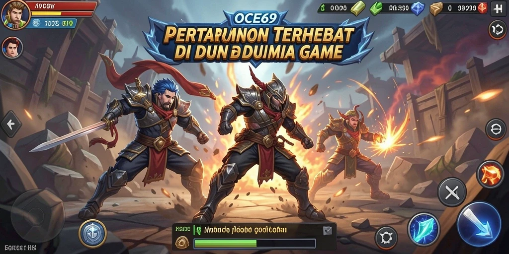 Screenshot OCE69 yang menampilkan aksi pertarungan seru dan dinamis.