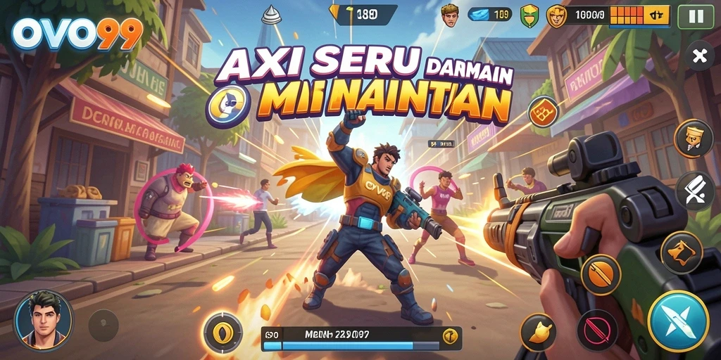 Tangkapan layar OVO99 yang menampilkan aksi gameplay mendebarkan.