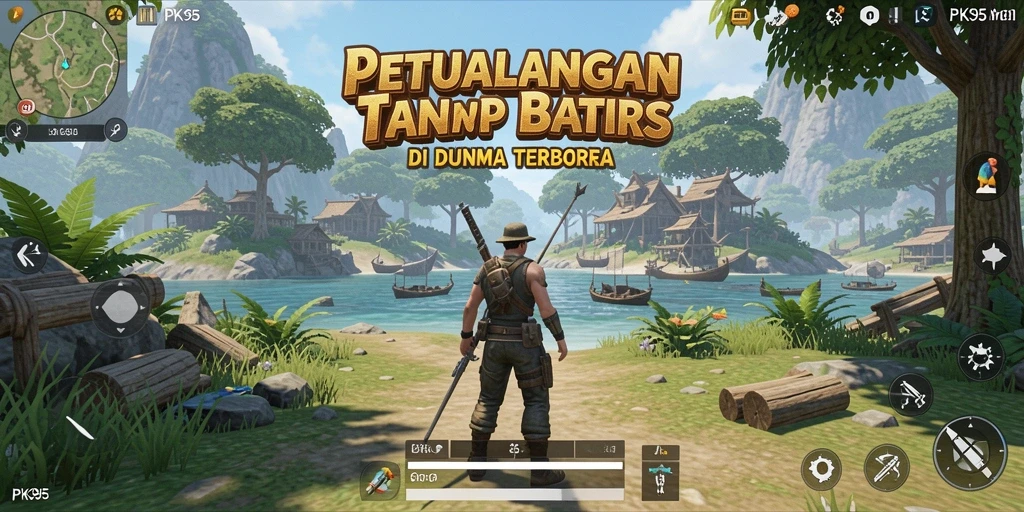 Tampilan gameplay PK95 yang menakjubkan di dunia terbuka.
