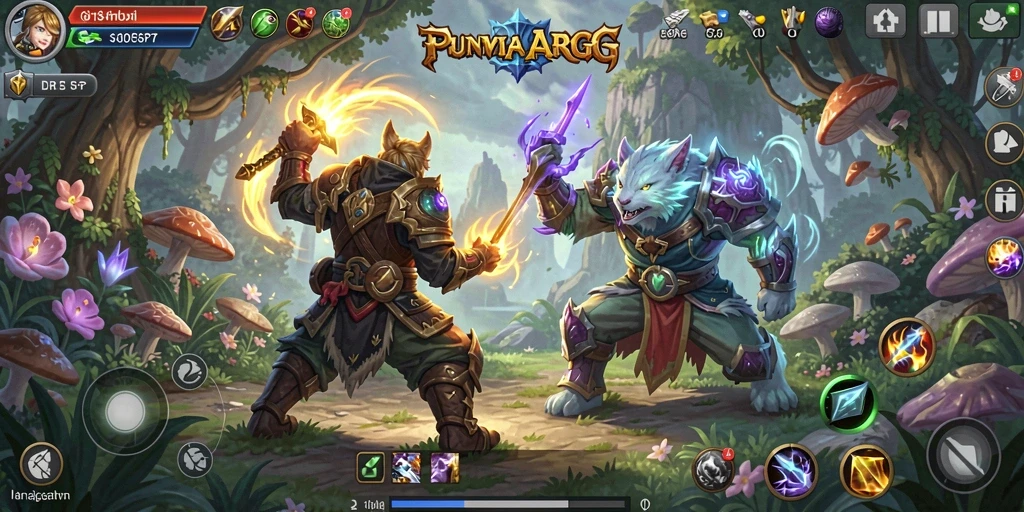 Tampilan aksi menegangkan dari gameplay ARPG yang mendebarkan.