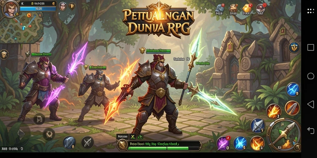 Tampilan menakjubkan dari gameplay RPG RK88 yang penuh aksi.