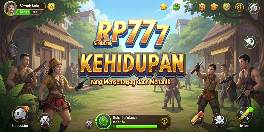 Gameplay RP777 menunjukkan interaksi sosial yang seru dan konstruksi kreatif.