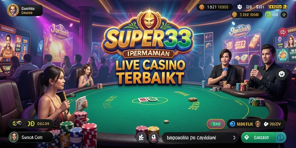 Gameplay seru di aplikasi Live Casino SUPER33 dengan dealer langsung.