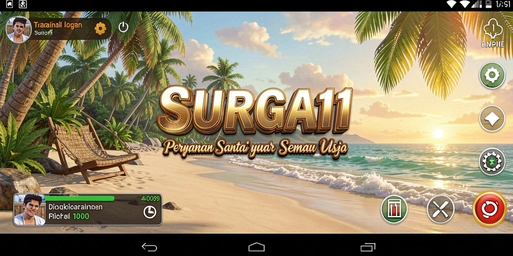 Screenshot menampilkan gameplay santai dan seru dari SURGA11.
