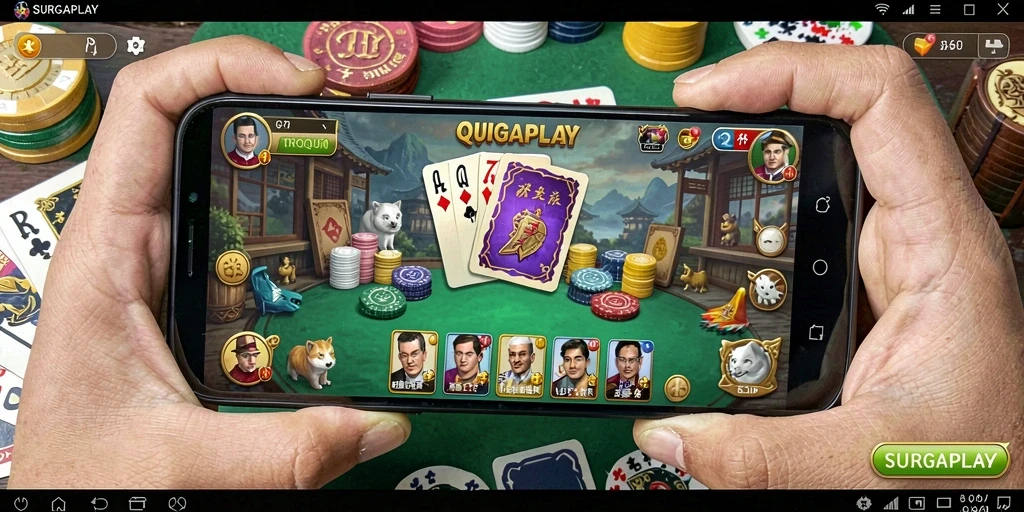Tampilan gameplay QiuQiu yang seru dan menarik di SURGAPLAY.